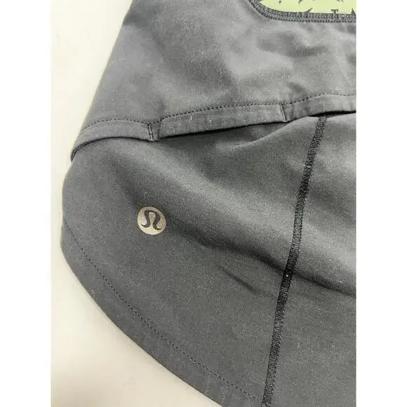 Lululemon Speed Up Women’s Sz 2 Black Efflorescent Barracks Green Lined Shorts - Picture 3 of 8